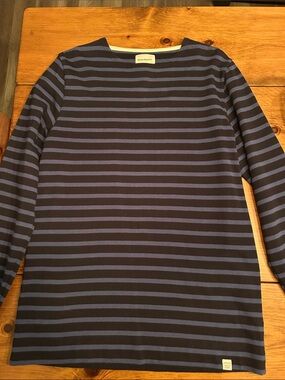 Norse Projects Navy & Black Striped Long Sleeve Shirt